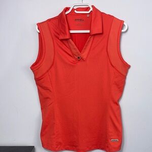 Annika Cutter & Buck Women's Vibrant Orange Sleeveless Top